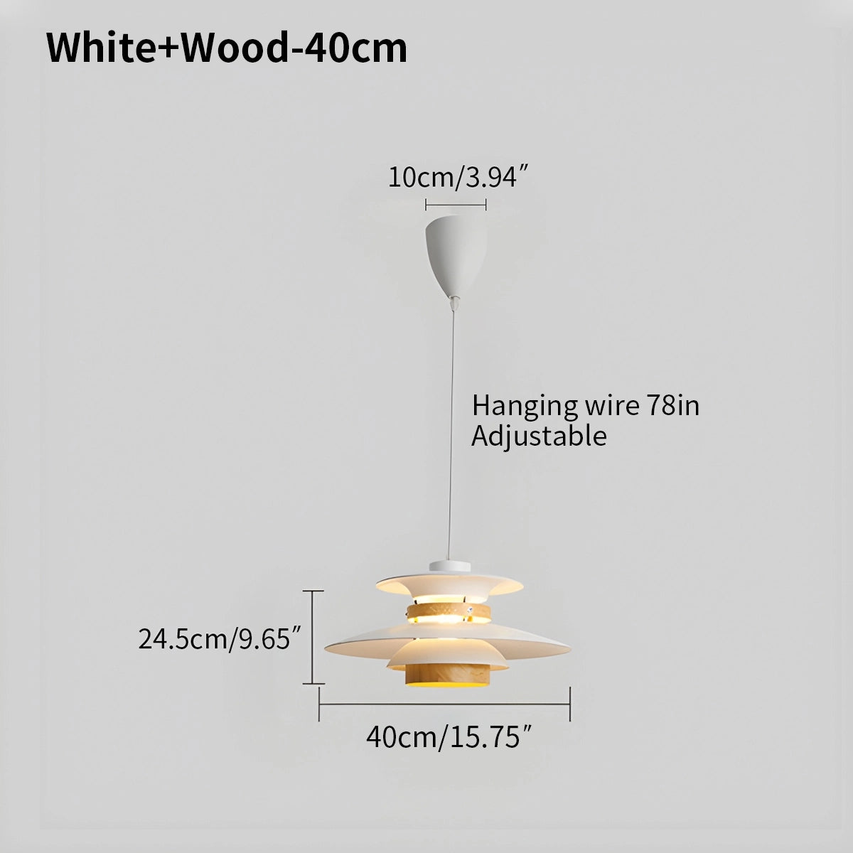 nordic ufo pendant lamp size