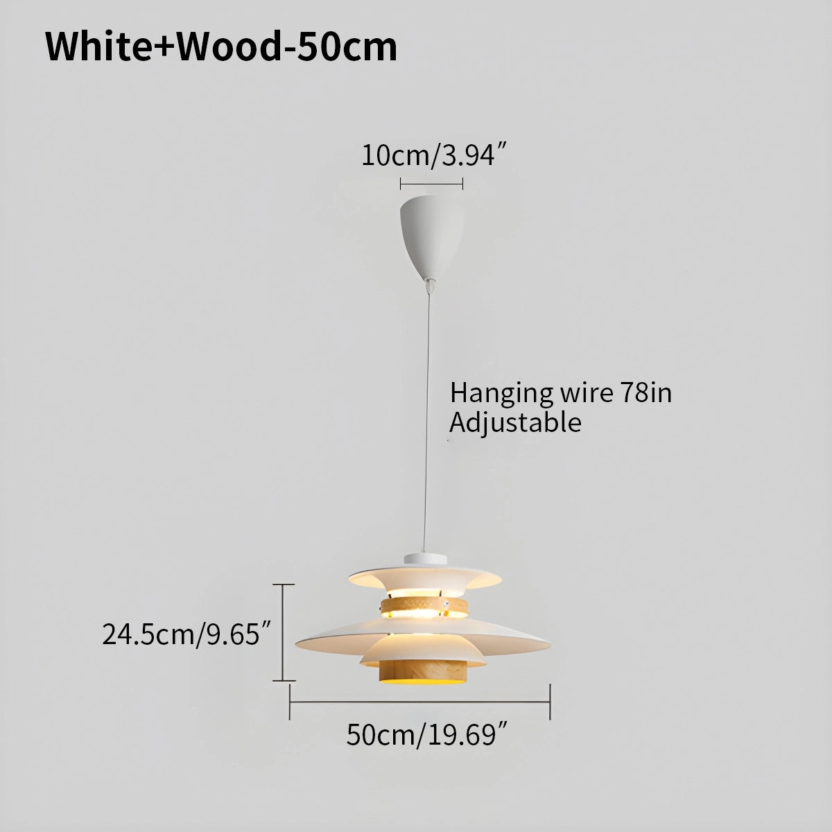 nordic ufo pendant lamp size
