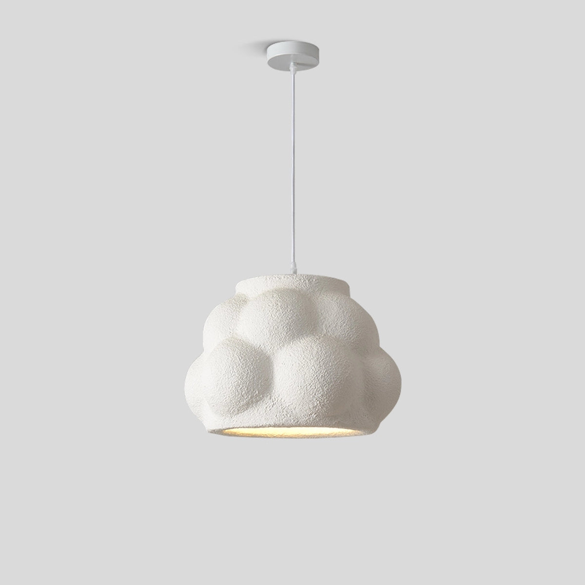 Antizer Wabi Sabi Cloud Pendant Light for Living Room White Dia 40cm x H 28cm / ∅ 15.75″ x H 11.02″ Warm Light