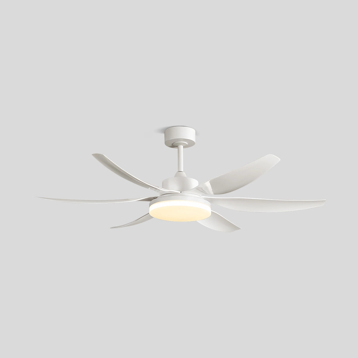 Antizer Nordic Style LED 6-Blade Ceiling Fan with Light White D137cm / 54"