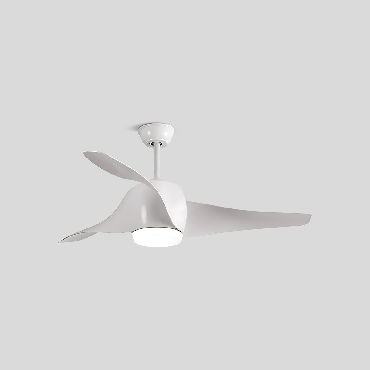 Antizer Propeller Ceiling Fan Lamp for Dining Room White D132cm / 52"