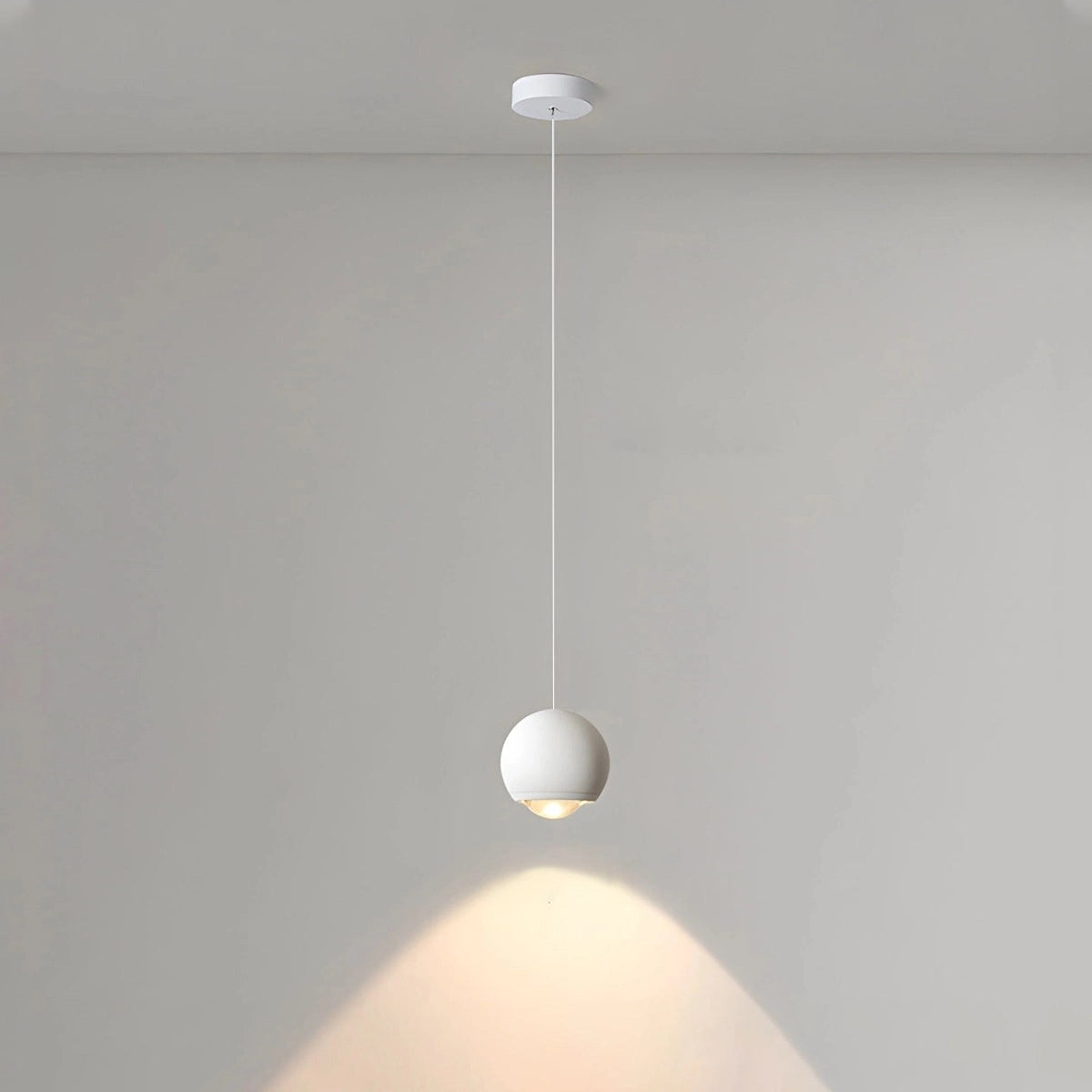 Antizer Modern Minimalist Ball Shape LED Pendant Light White Warm Light