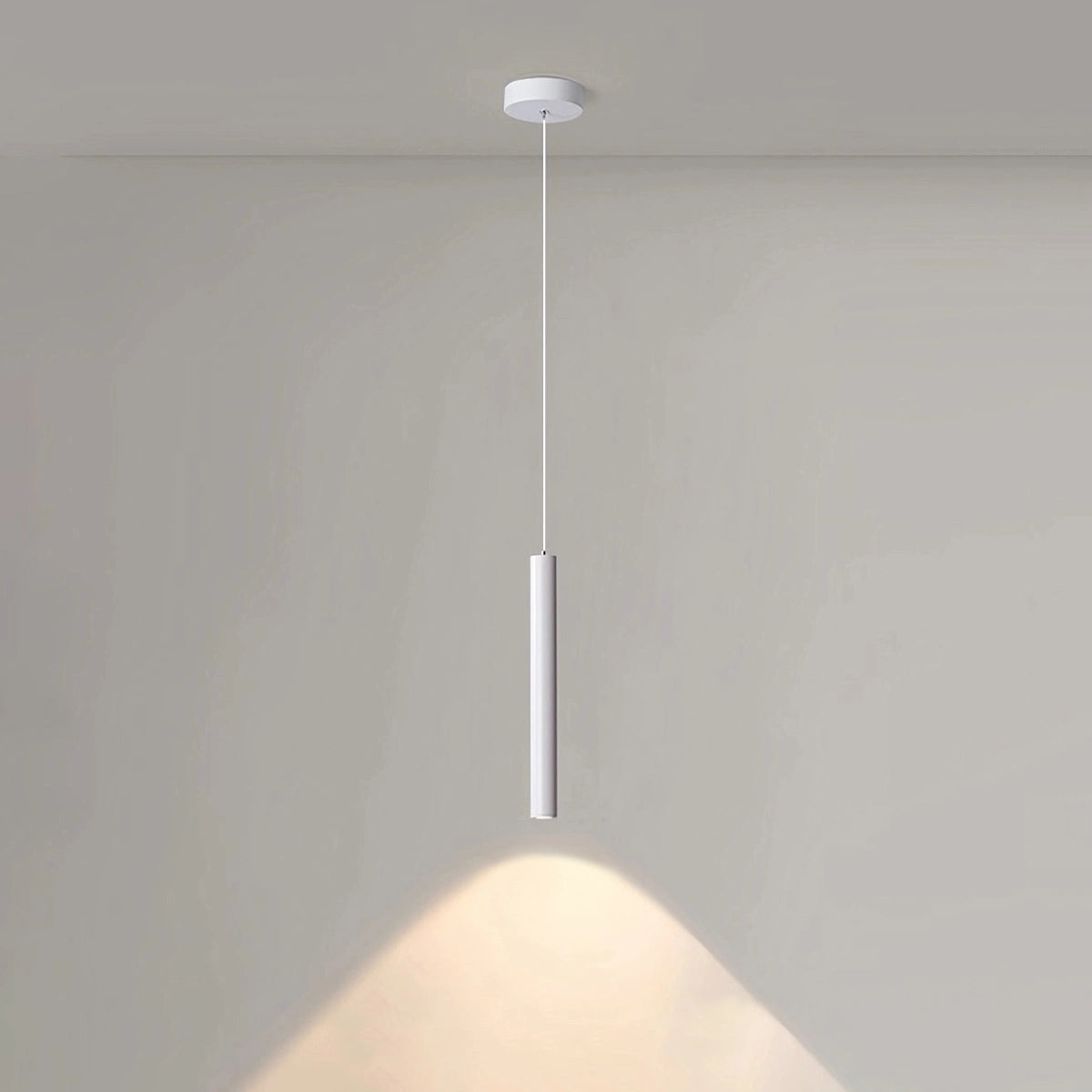 Antizer Modern Long Tube Led Pendant Light Bedside Lamp White Warm Light