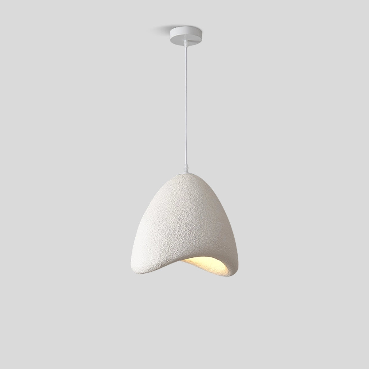Antizer Japanese Style Bird's Nest Shape Pendant Light White Dia 40cm x H 28cm / ∅ 15.75″ x H 11.02″ Warm Light