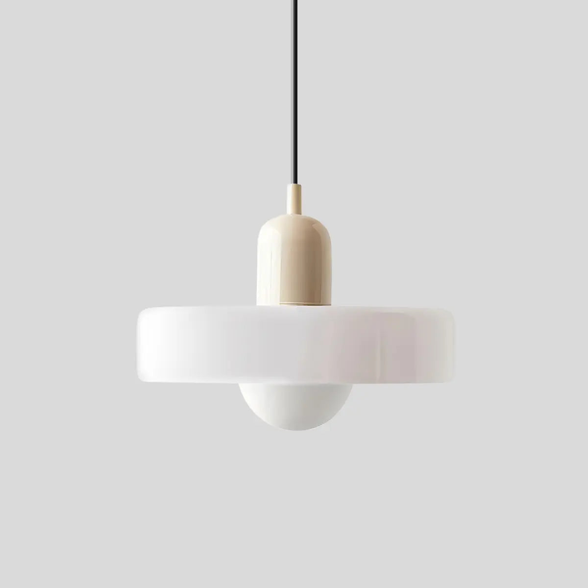 Antizer Modern Bauhaus Glass Pendant Light White
