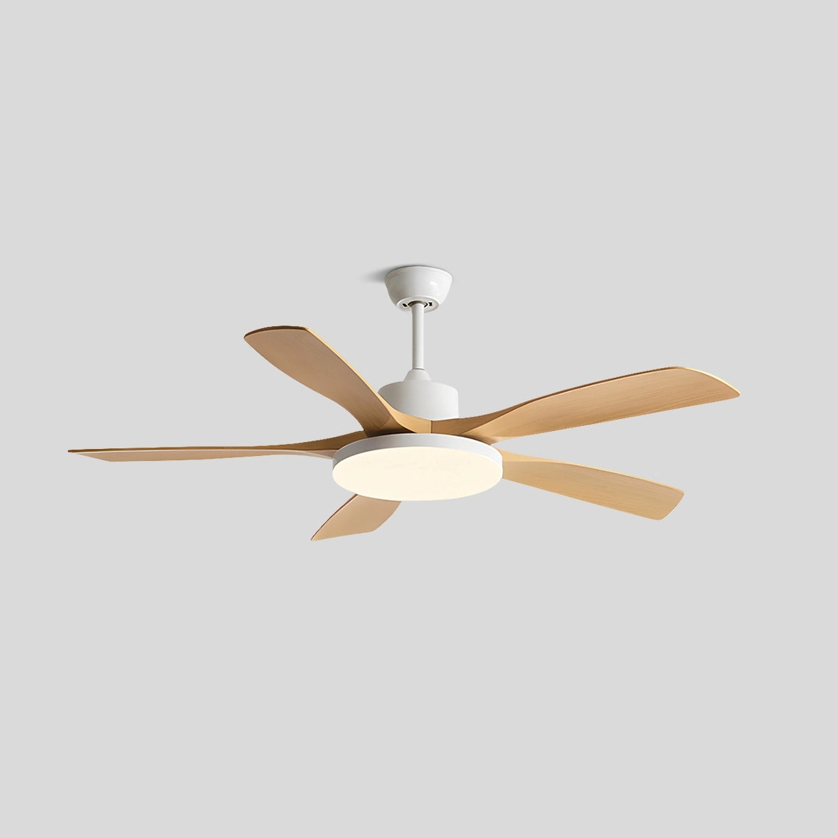 Antizer Living Room 6-Leaf Ceiling Fan Light White+wood color 5 Blade