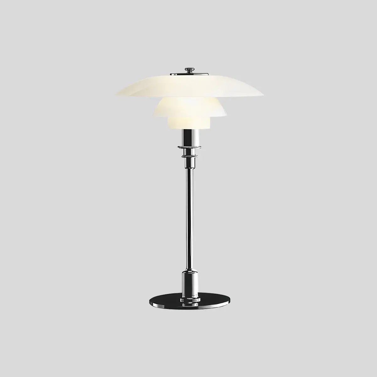 Antizer Classic Reading Table Lamp for Bedroom White +Chrome D 28cm/11.02" x H 47cm/18.05"