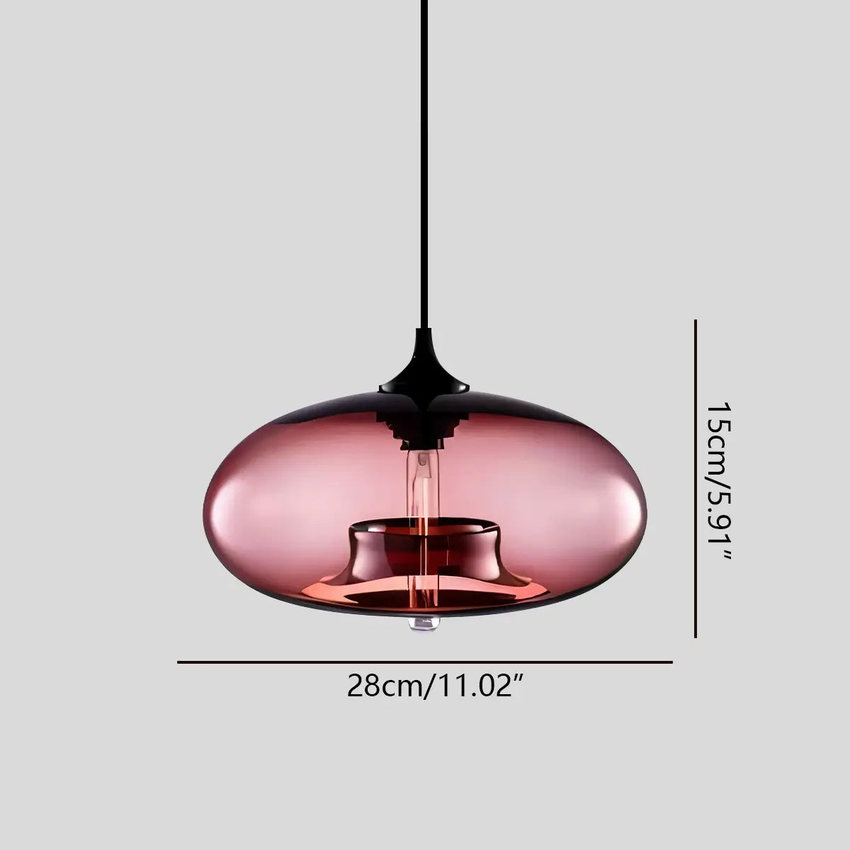 Antizer Colorful Glass Pendant Light for Dining Area