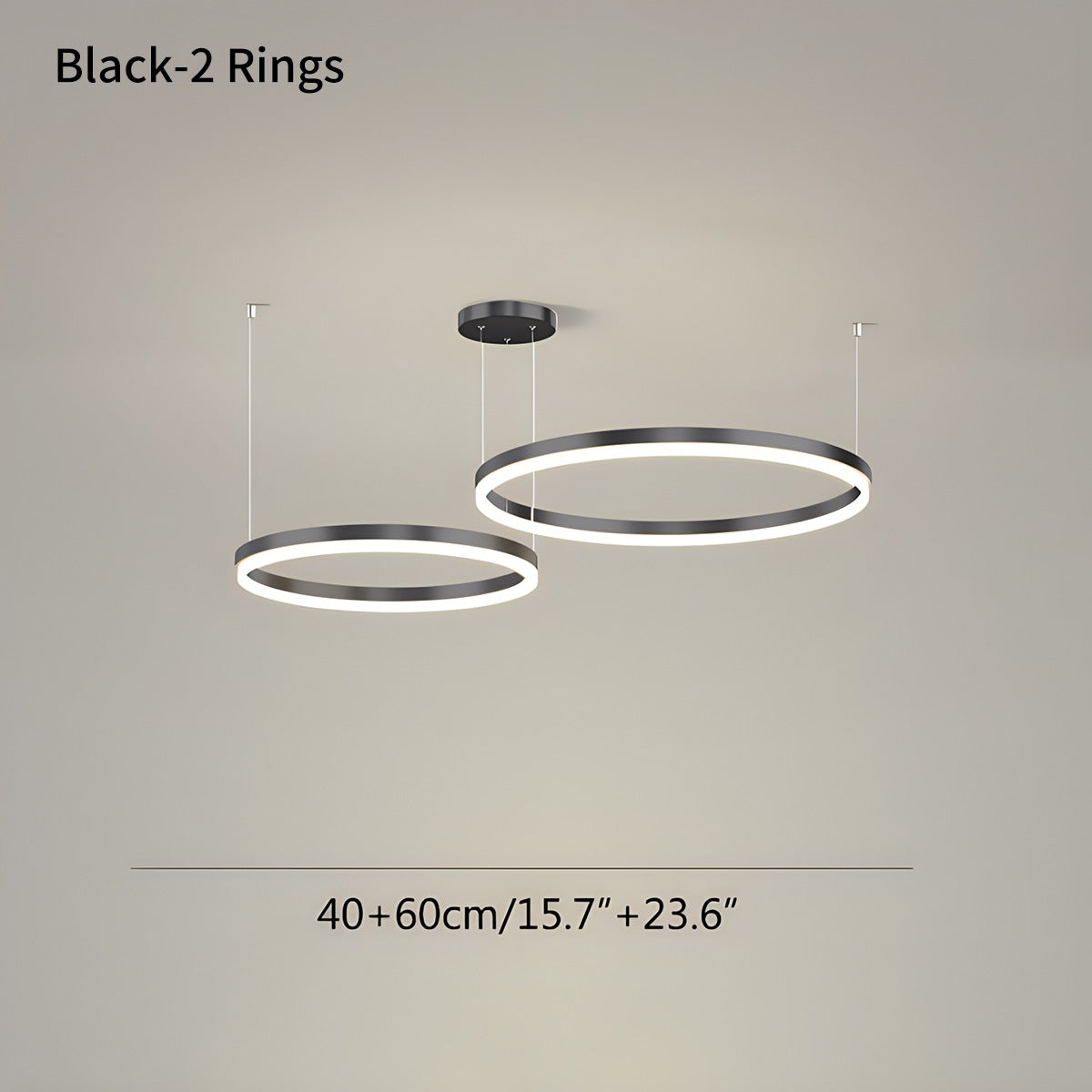 wireless ring chandelier ceiling lamp size