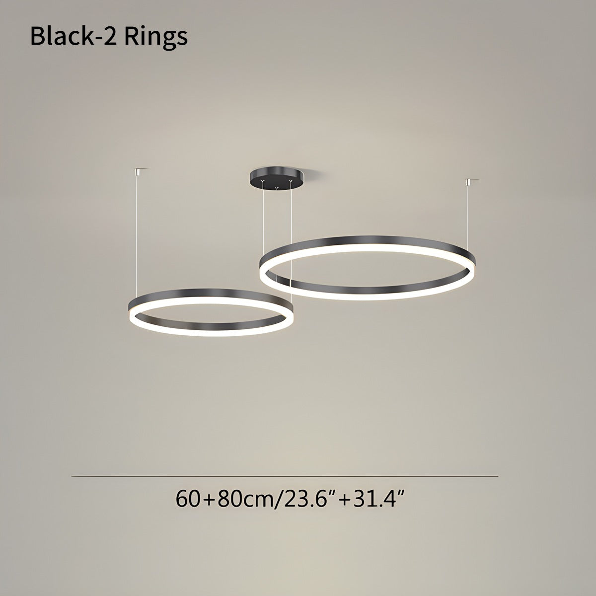 wireless ring chandelier ceiling lamp size