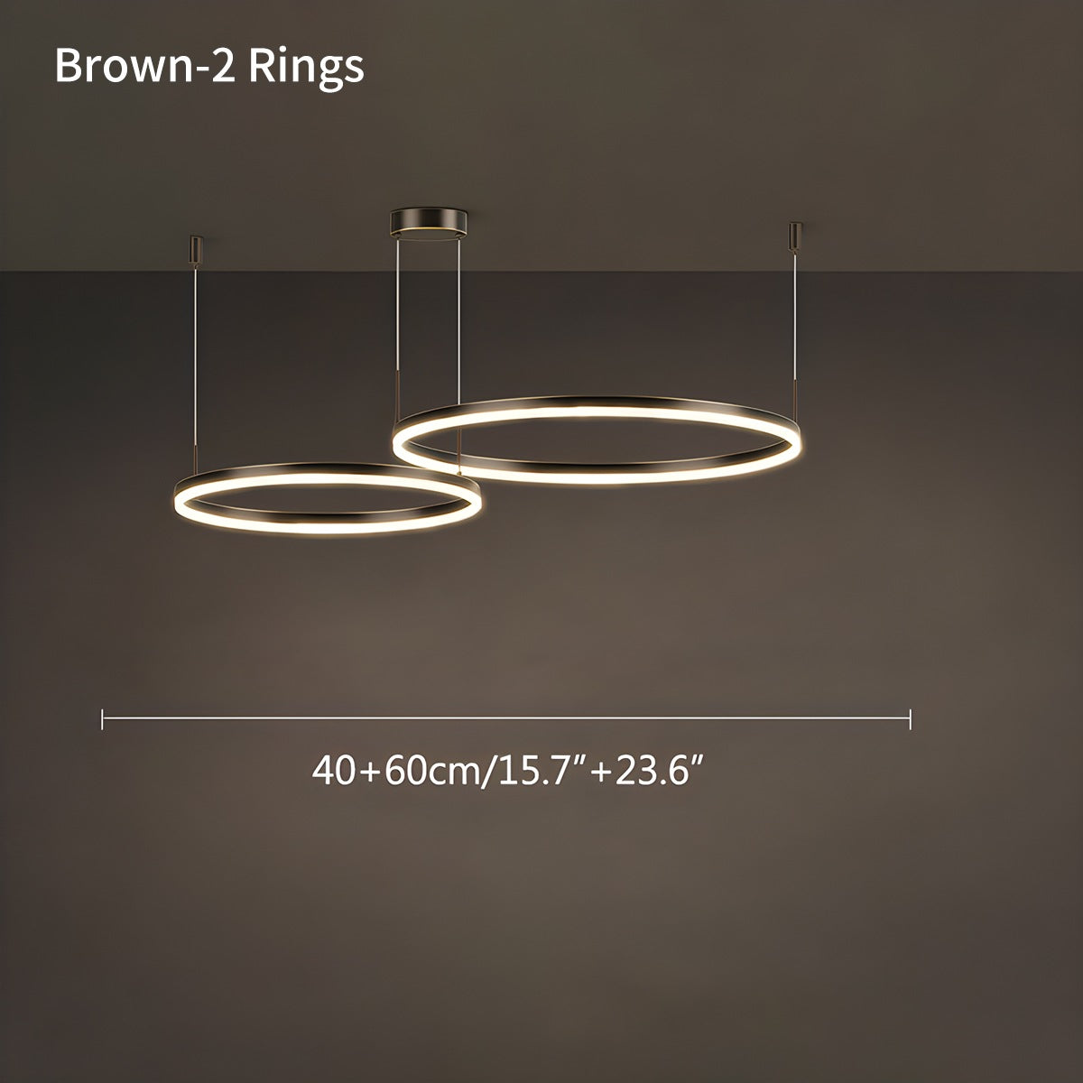 ring chandelier size