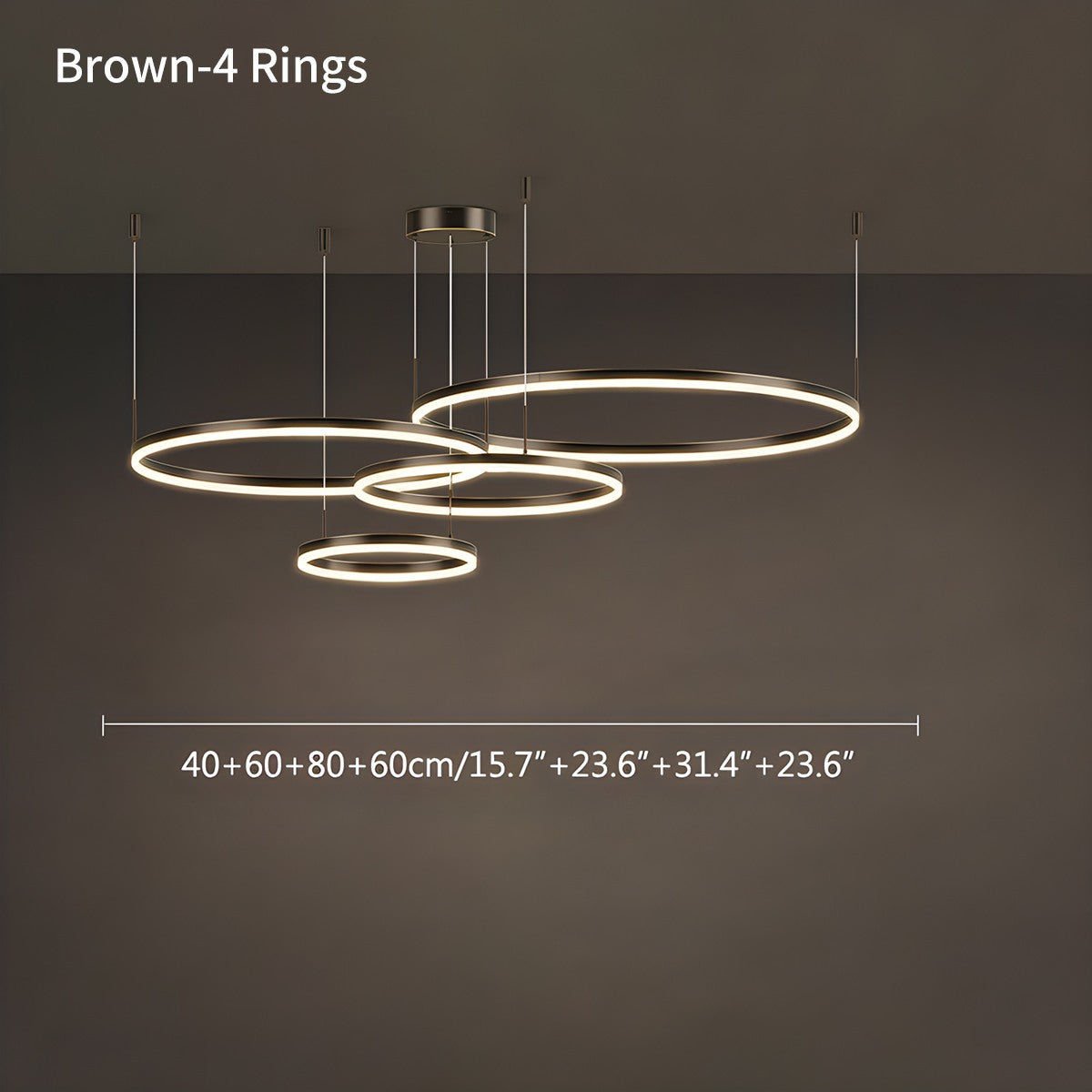 ring chandelier size
