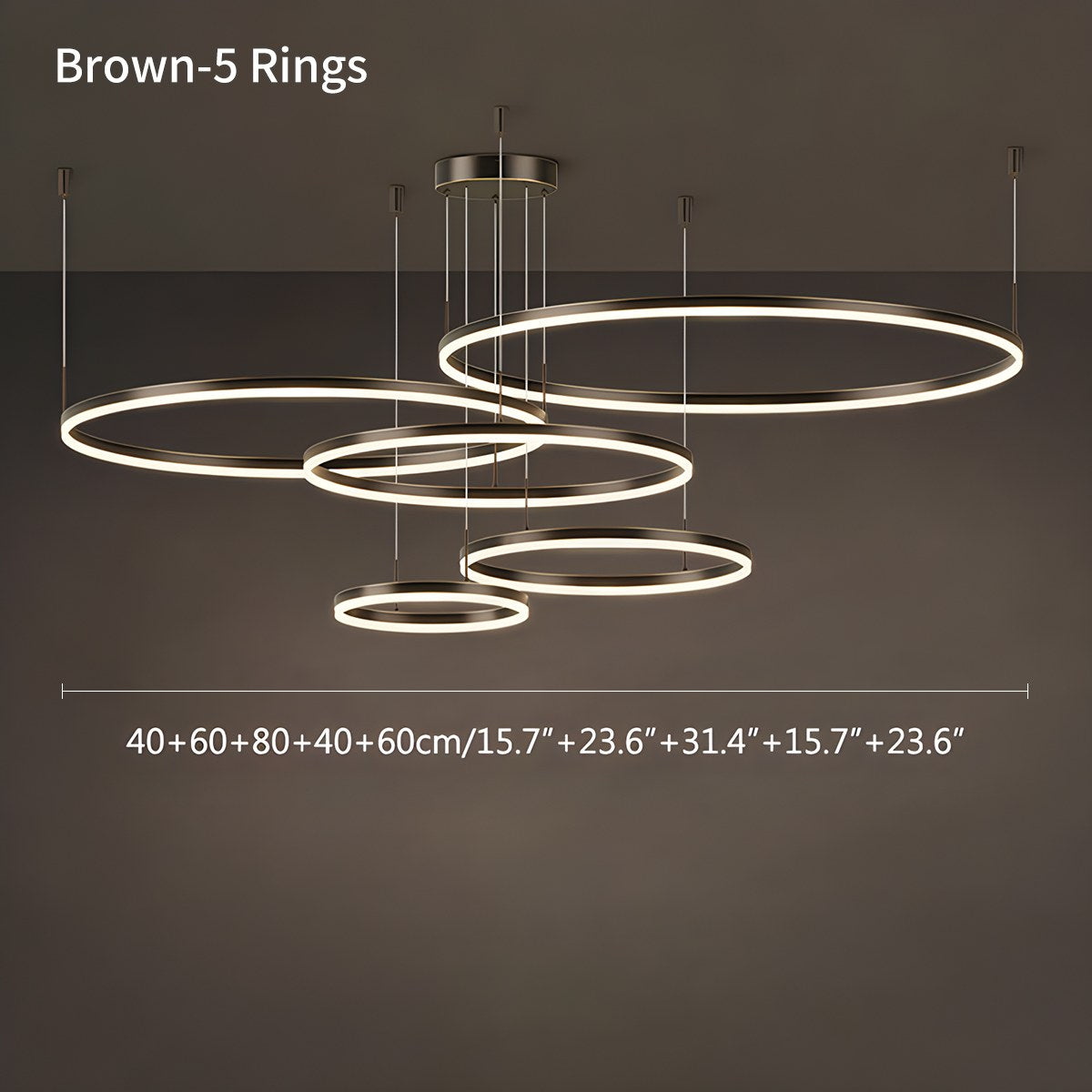 ring chandelier size