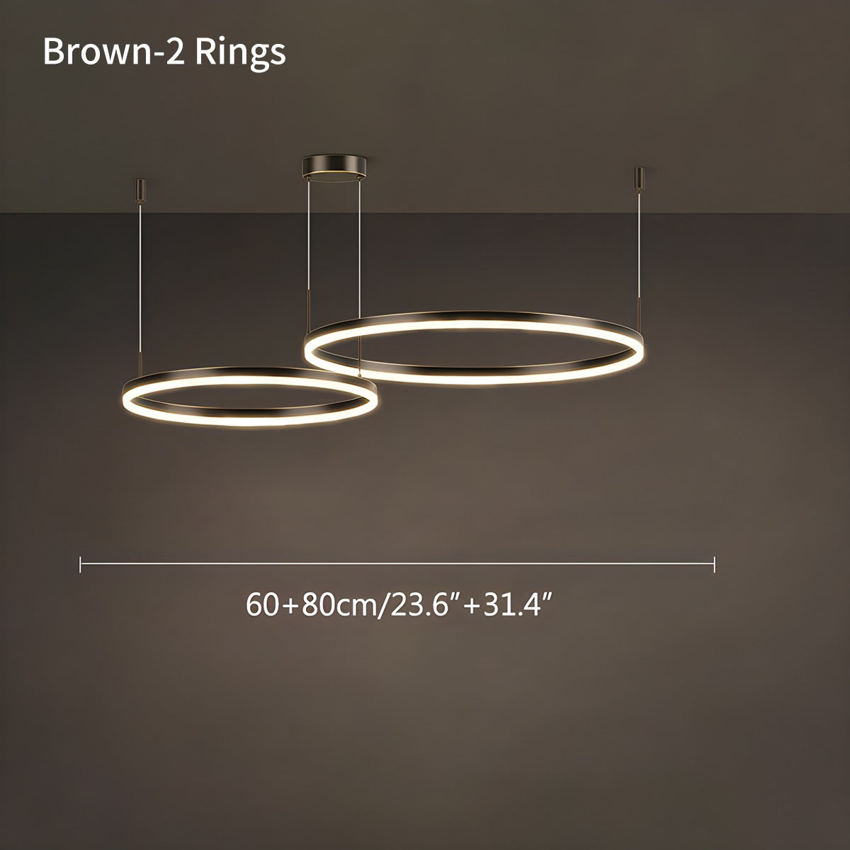 ring chandelier size