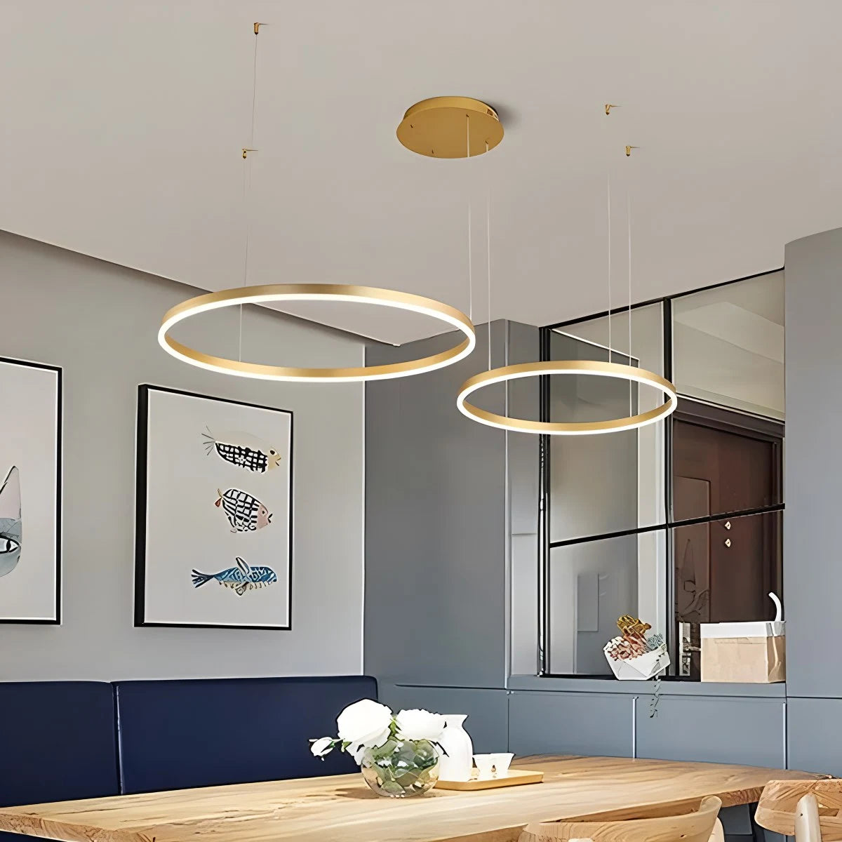 ring chandelier for dining room