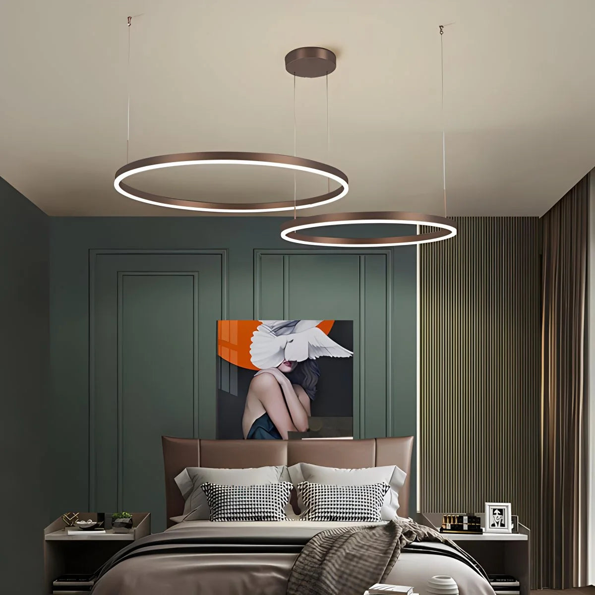 modern ring chandelier for bedroom