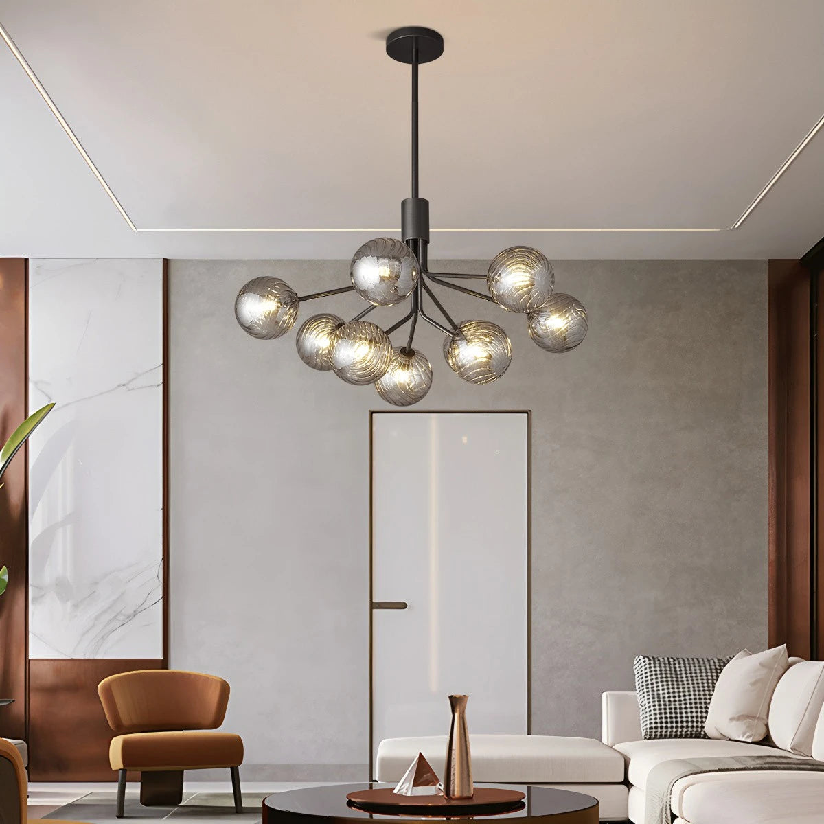 Antizer All Copper Magic Bean Glass Chandelier