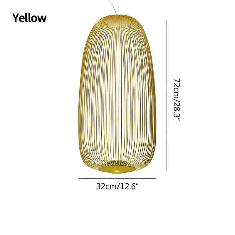 bird cage pendant light size