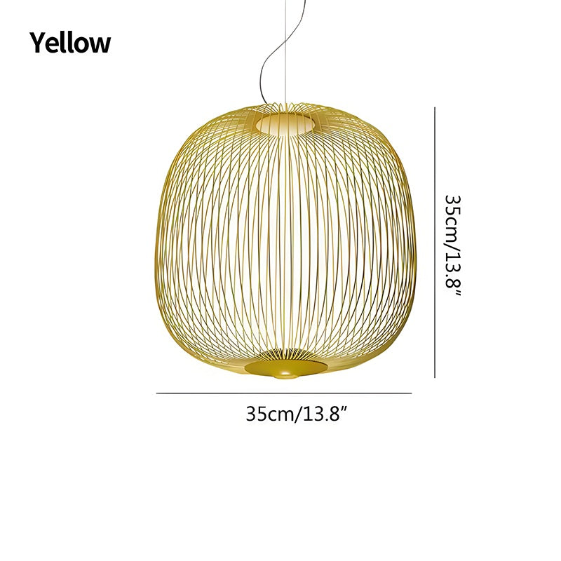 bird cage pendant light size