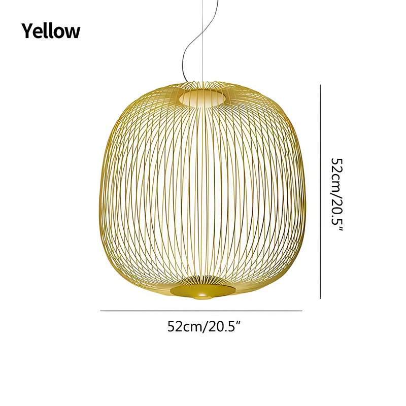 bird cage pendant light size