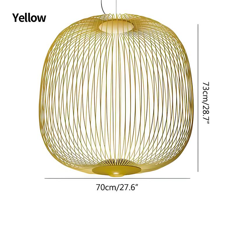 bird cage pendant light size