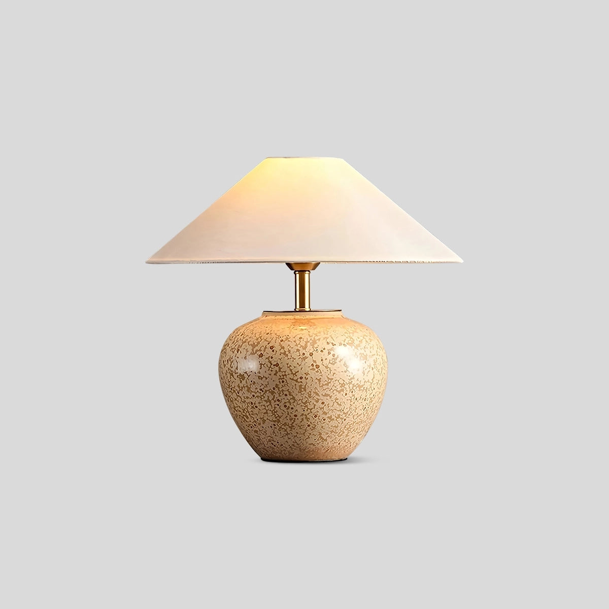 Antizer Glazed Ceramic Table Lamp Yellow