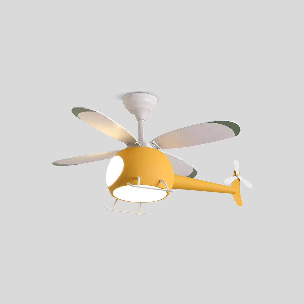 Antizer Airplane Ceiling Fan Lamp for Children’s Room Yellow D92cm / 36"