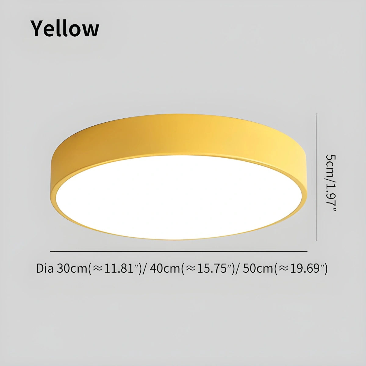 circular ceiling light size