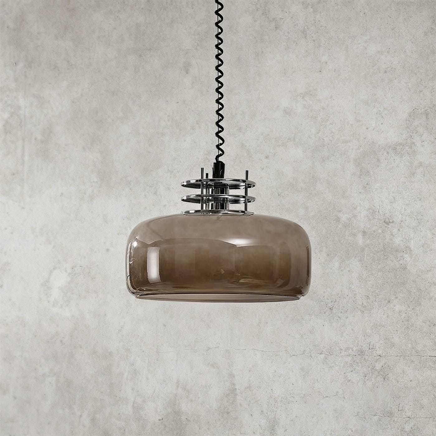 Antizer Bauhaus Retractable Round Glass Pendant Light