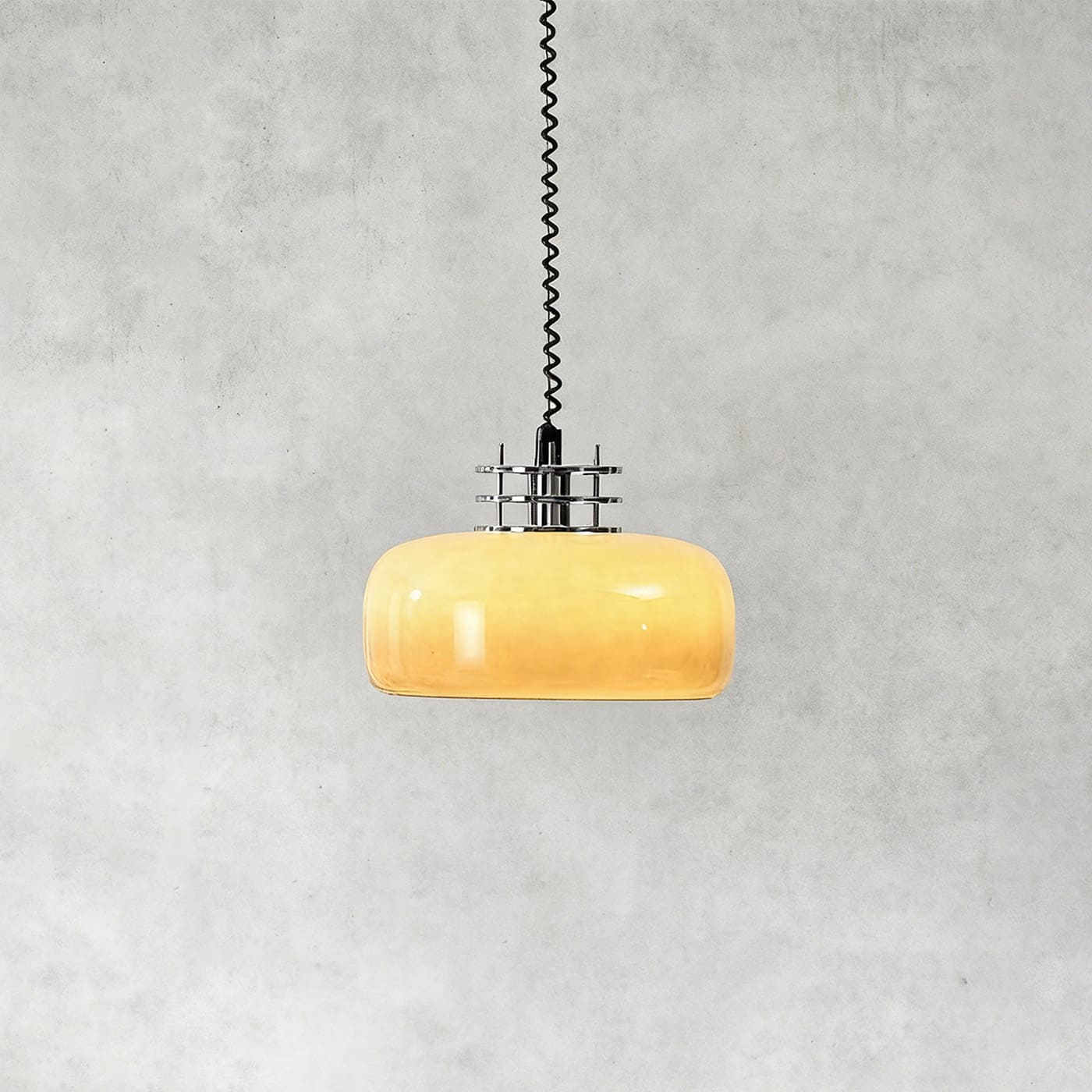 Antizer Bauhaus Retractable Round Glass Pendant Light