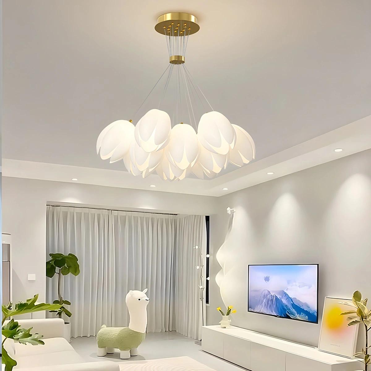 Antizer French Tulip Flower & Ball Chandelier
