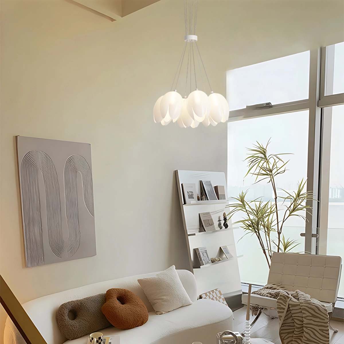 Antizer French Tulip Flower & Ball Chandelier