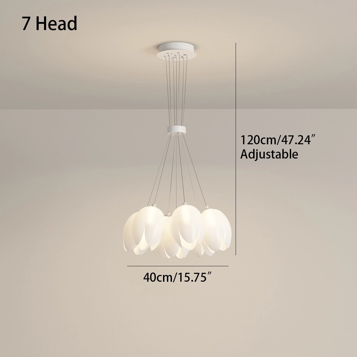 Antizer French Tulip Flower & Ball Chandelier