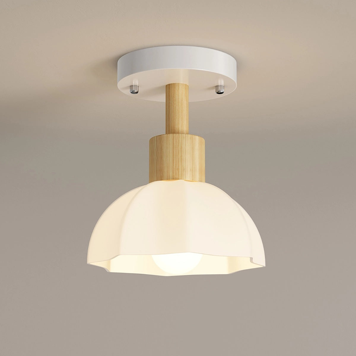 Antizer Nordic Corridor Glass Ceiling Lamp White