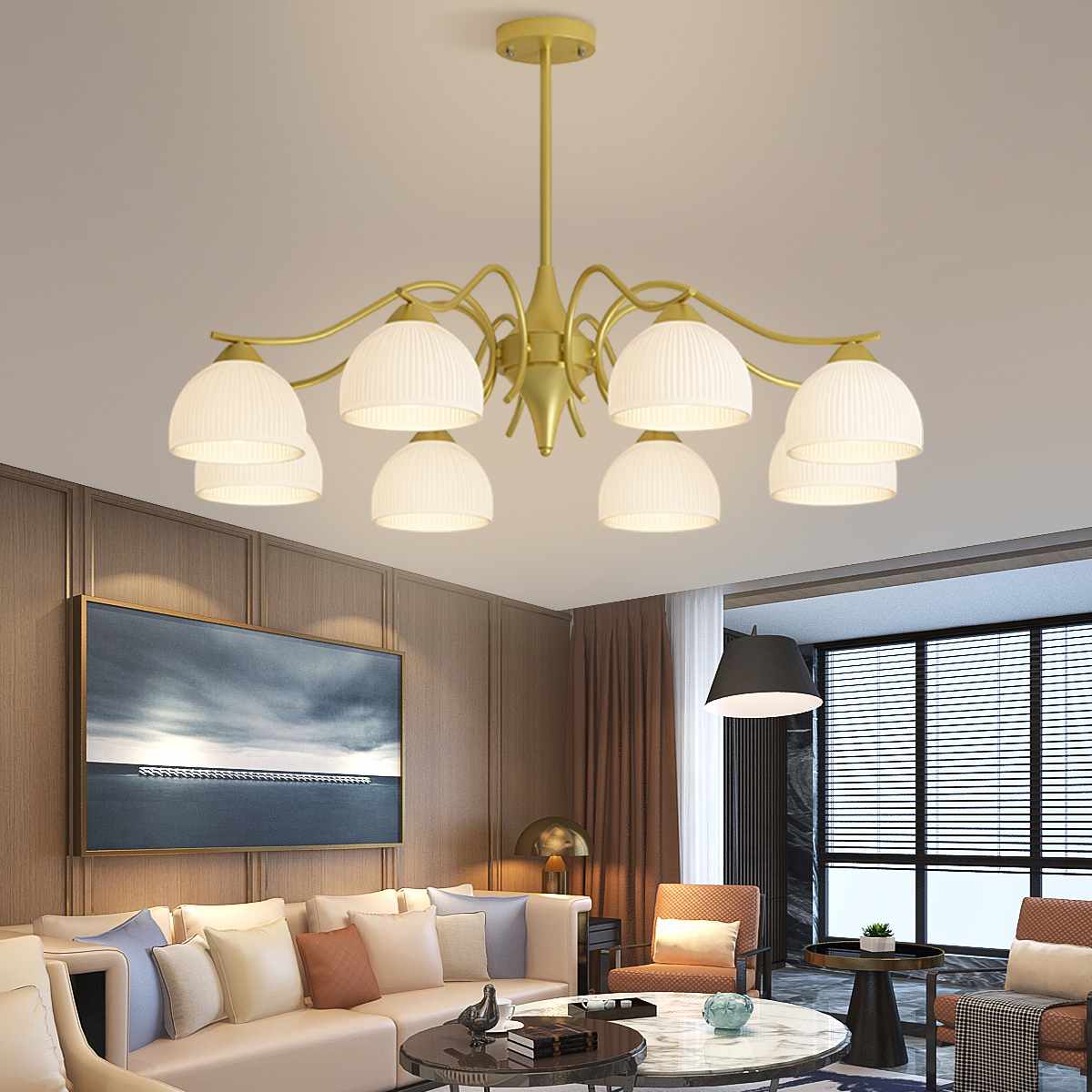 Antizer French Pastoral Living Room Chandelier