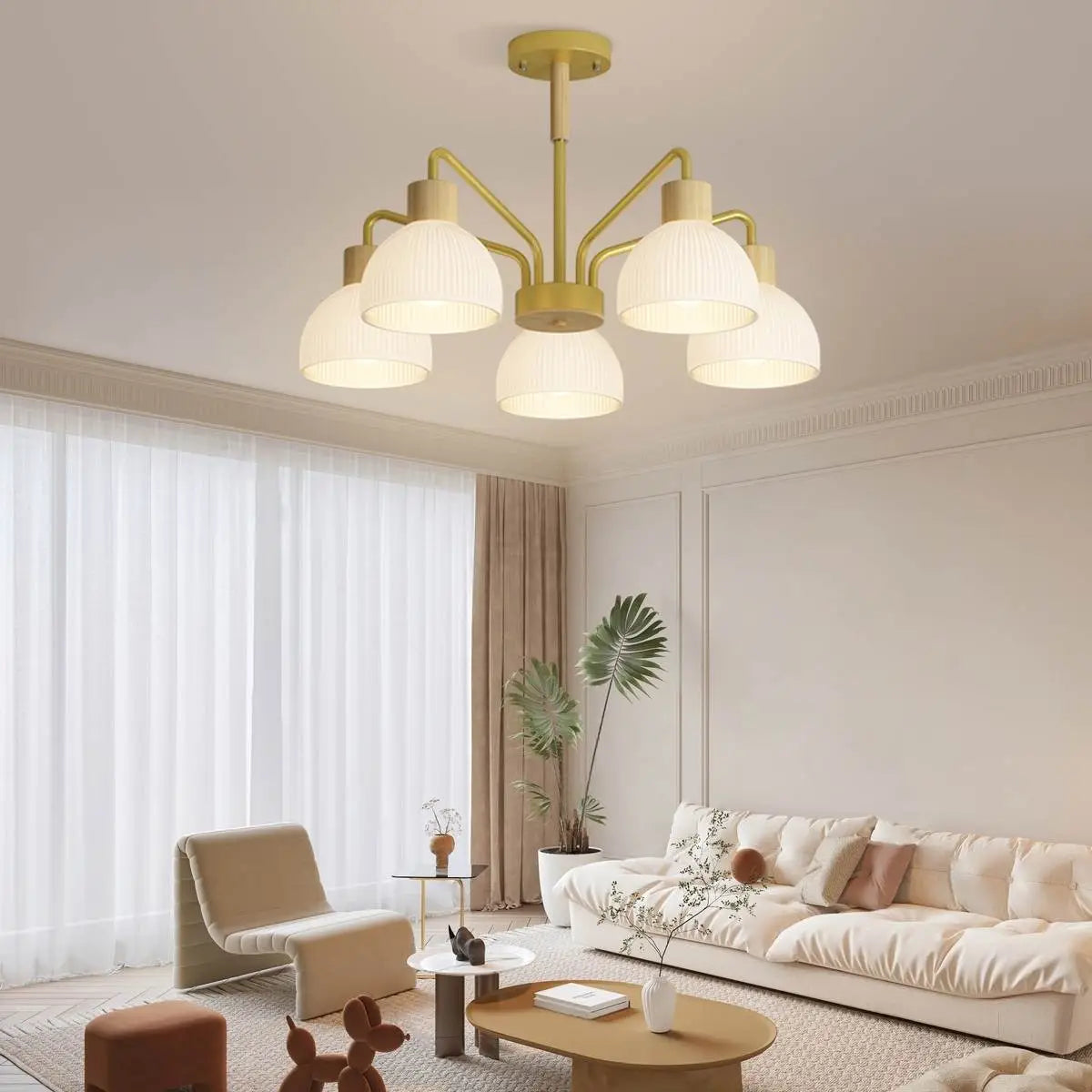 Antizer American Country Retro Living Room Chandelier