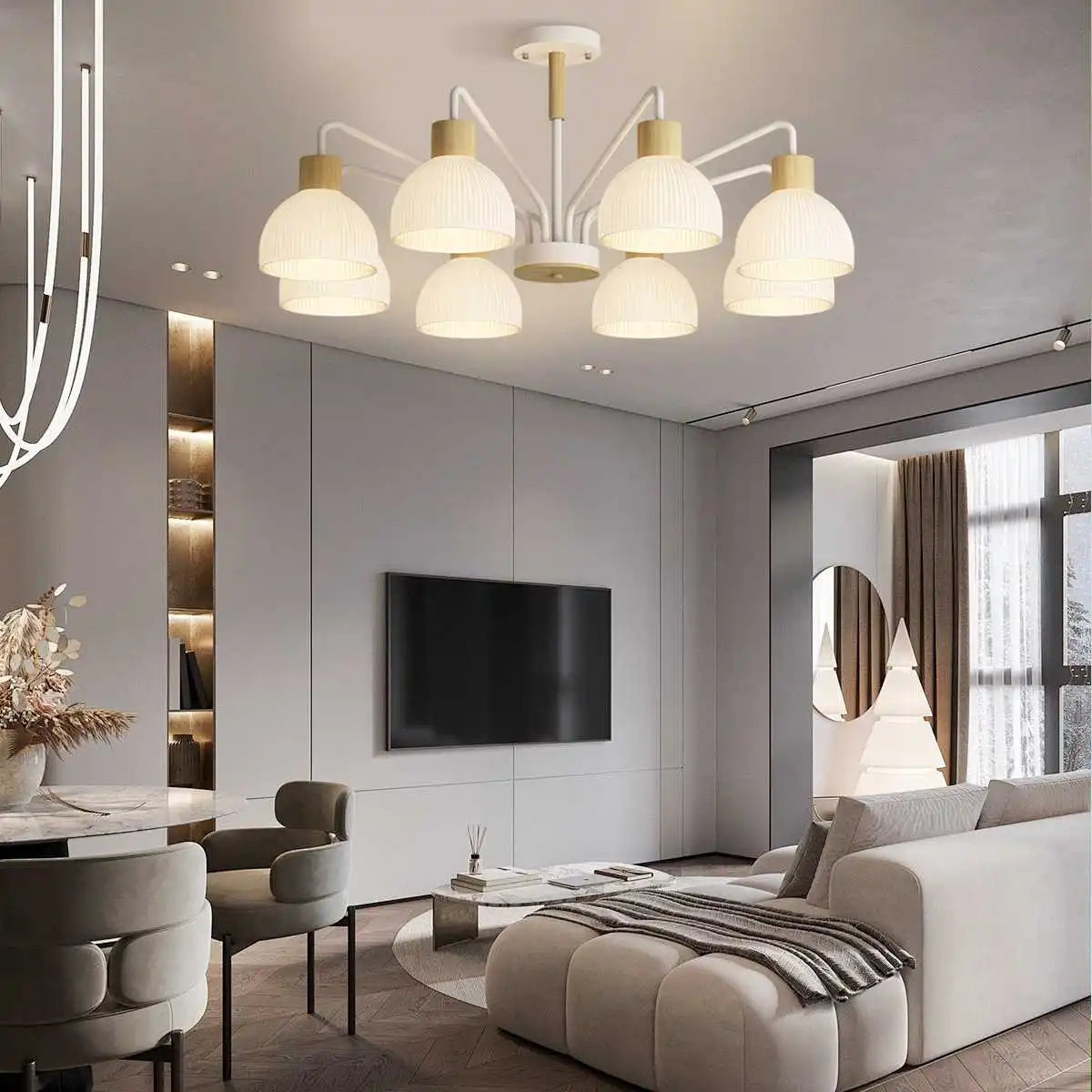 Antizer American Country Retro Living Room Chandelier