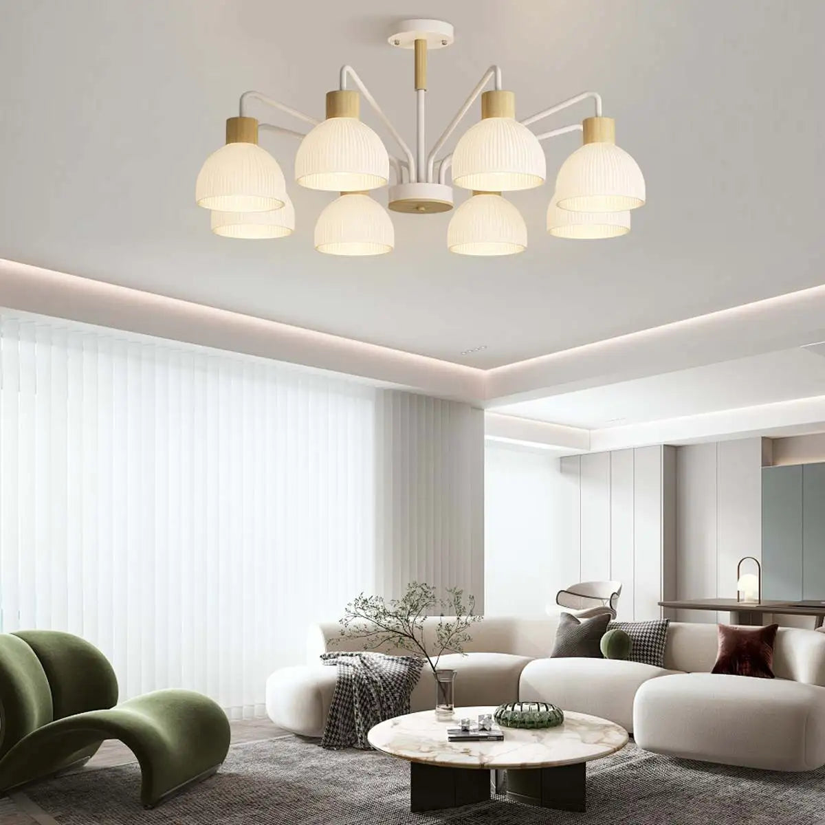 Antizer American Country Retro Living Room Chandelier