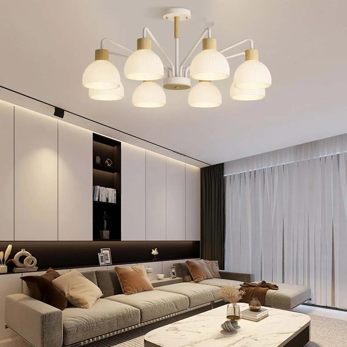 Antizer American Country Retro Living Room Chandelier