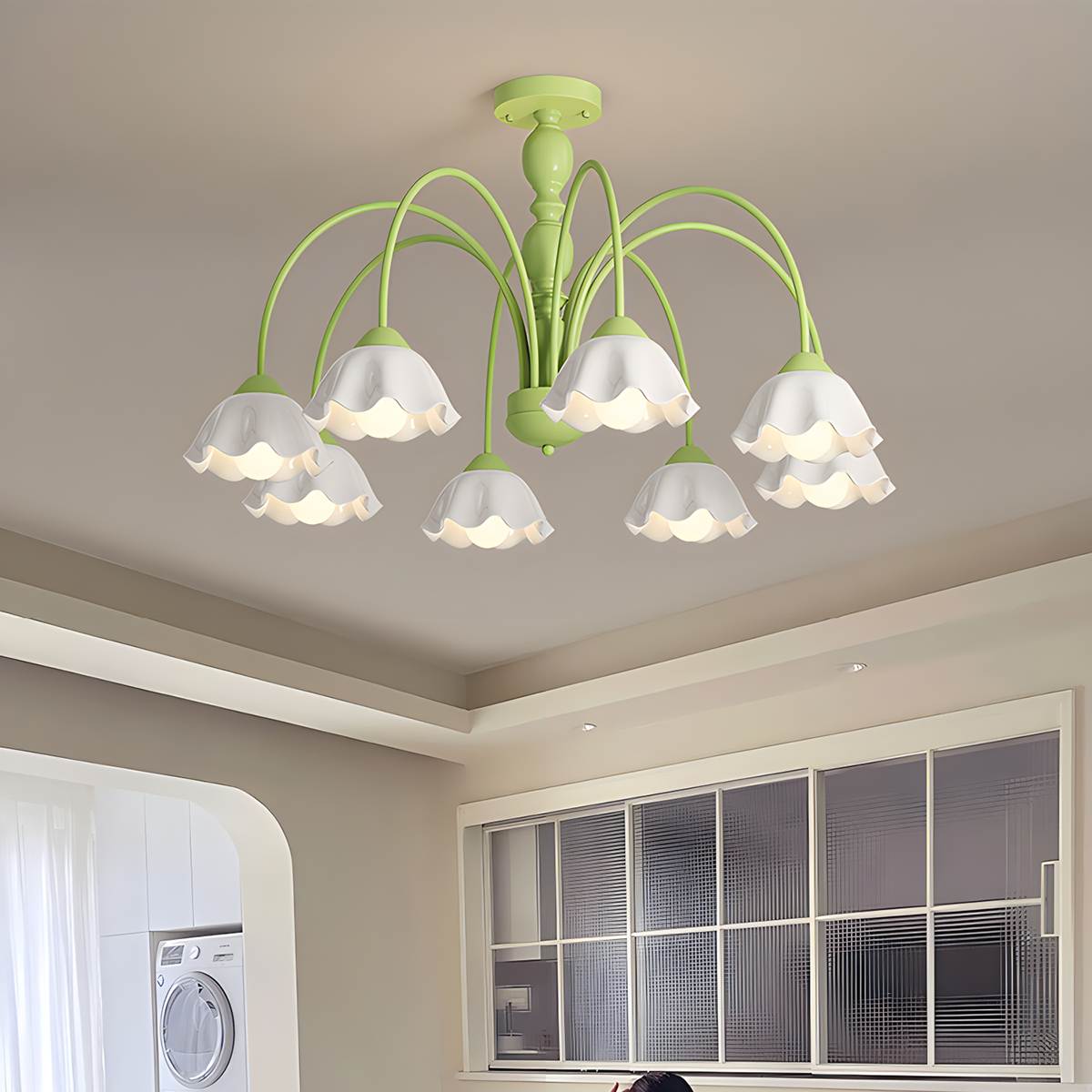 Antizer French Pastoral Style Flower Chandelier