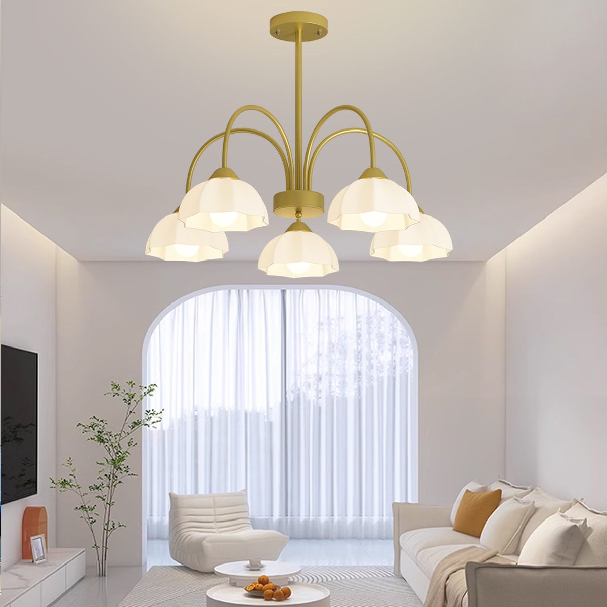 Antizer Nordic Modern Light Luxury Flower Chandelier