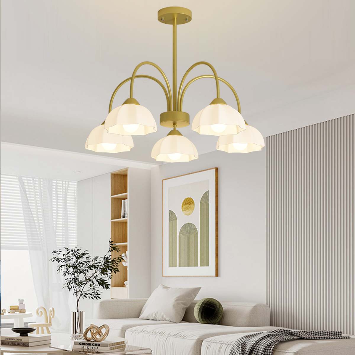 Antizer Nordic Modern Light Luxury Flower Chandelier