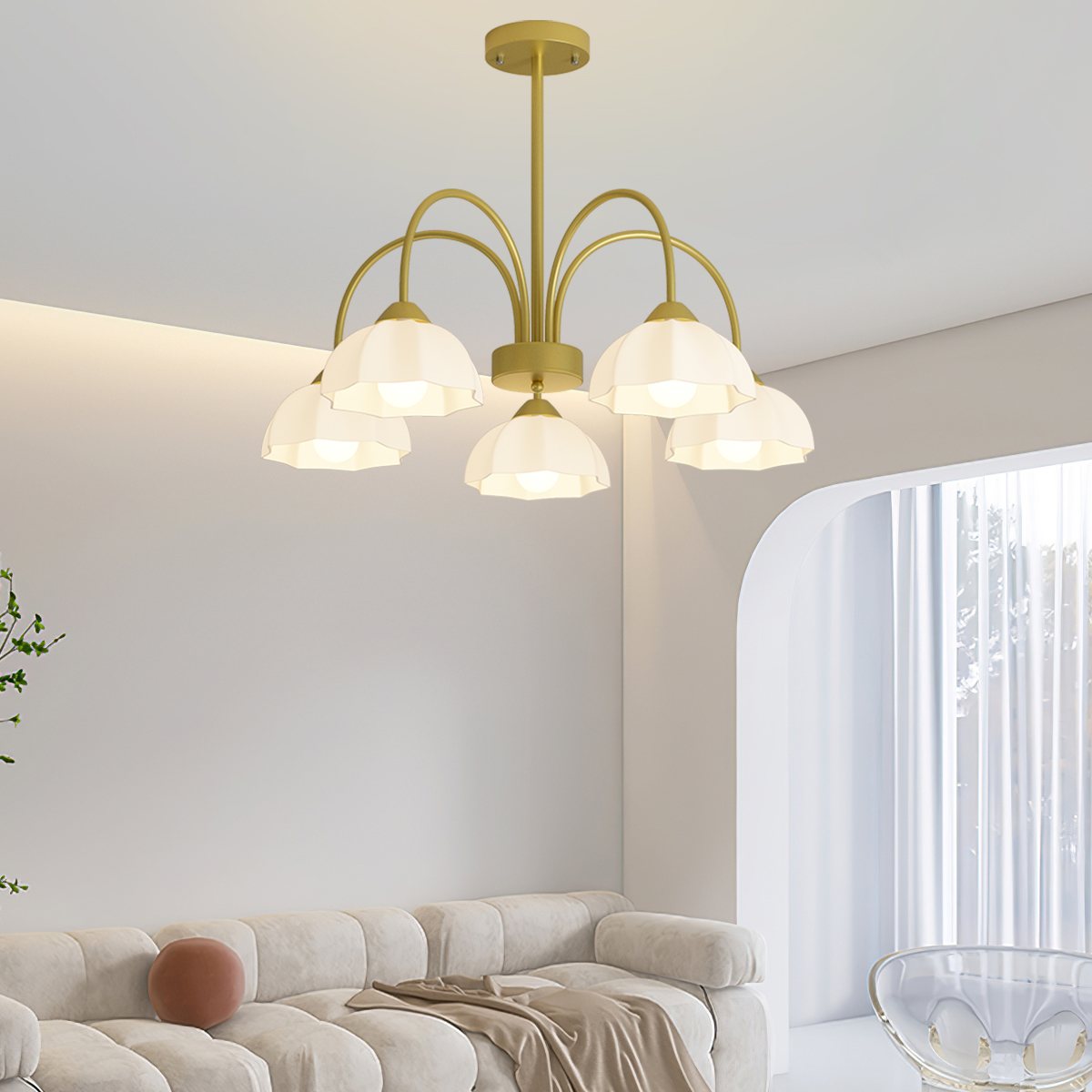 Antizer Nordic Modern Light Luxury Flower Chandelier