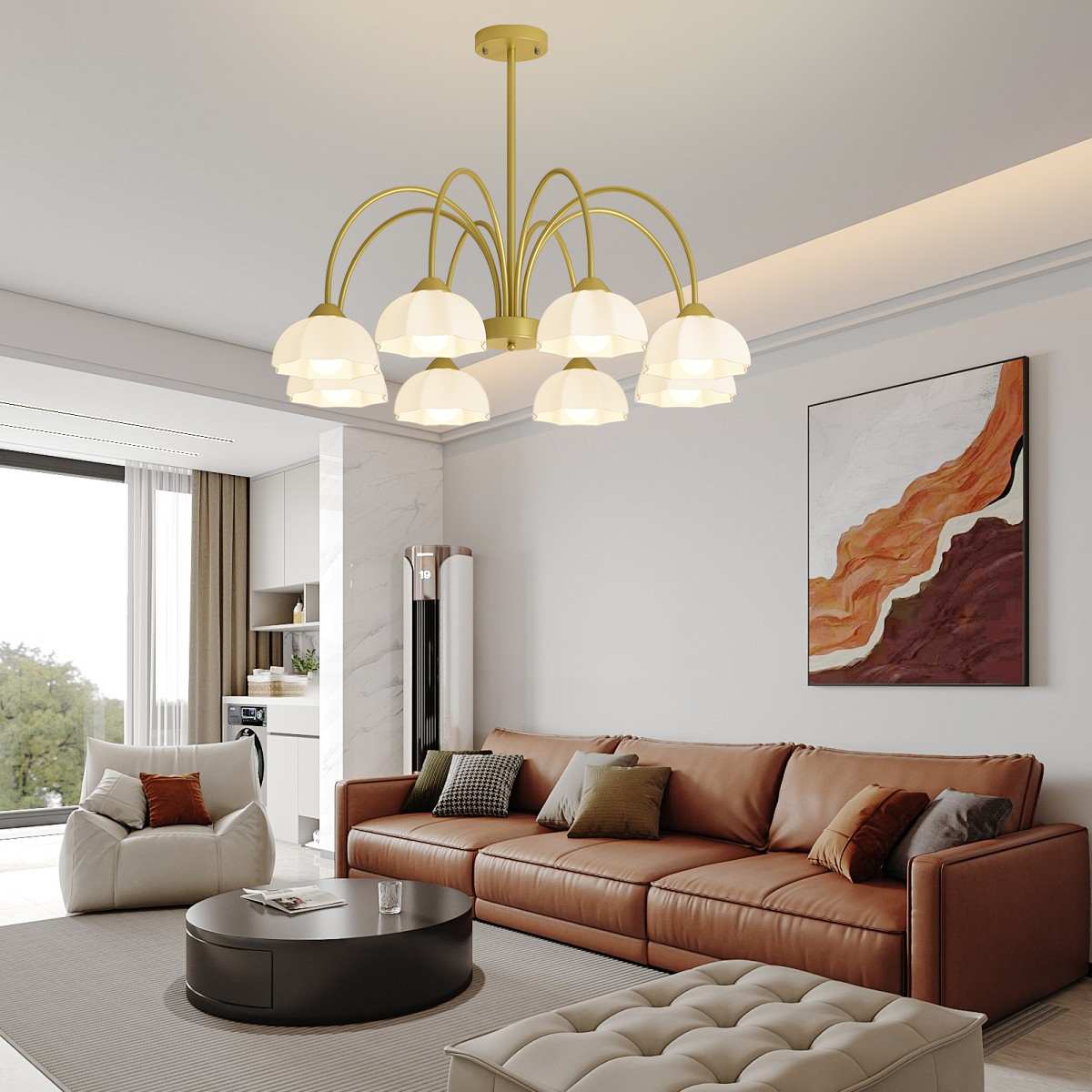 Antizer Nordic Modern Light Luxury Flower Chandelier