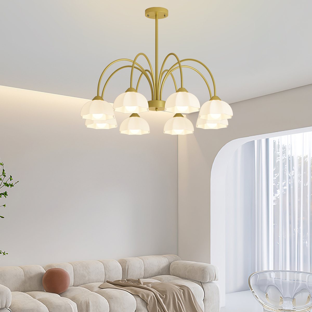 Antizer Nordic Modern Light Luxury Flower Chandelier