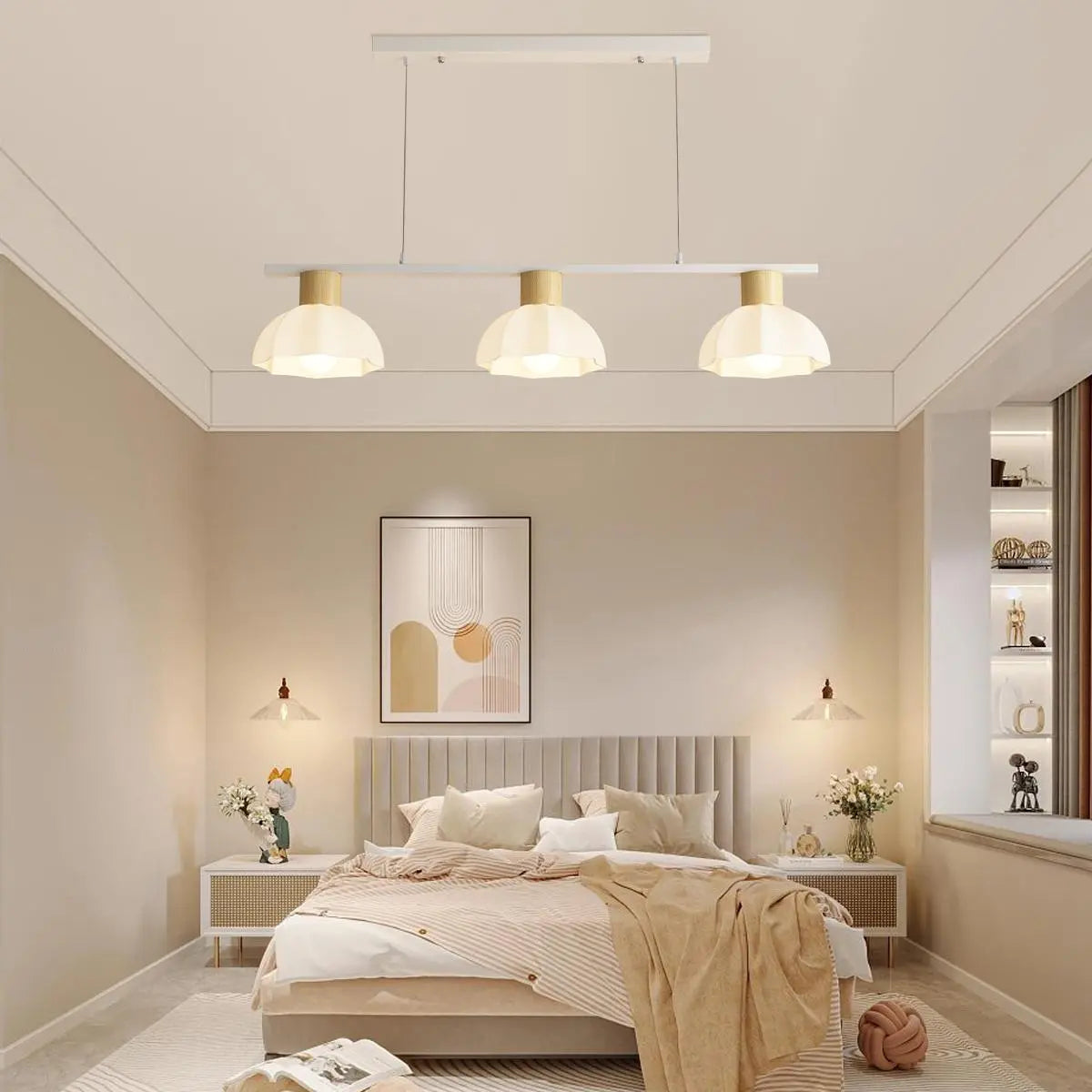 Antizer Creative Retro 3-Head Flower Chandelier