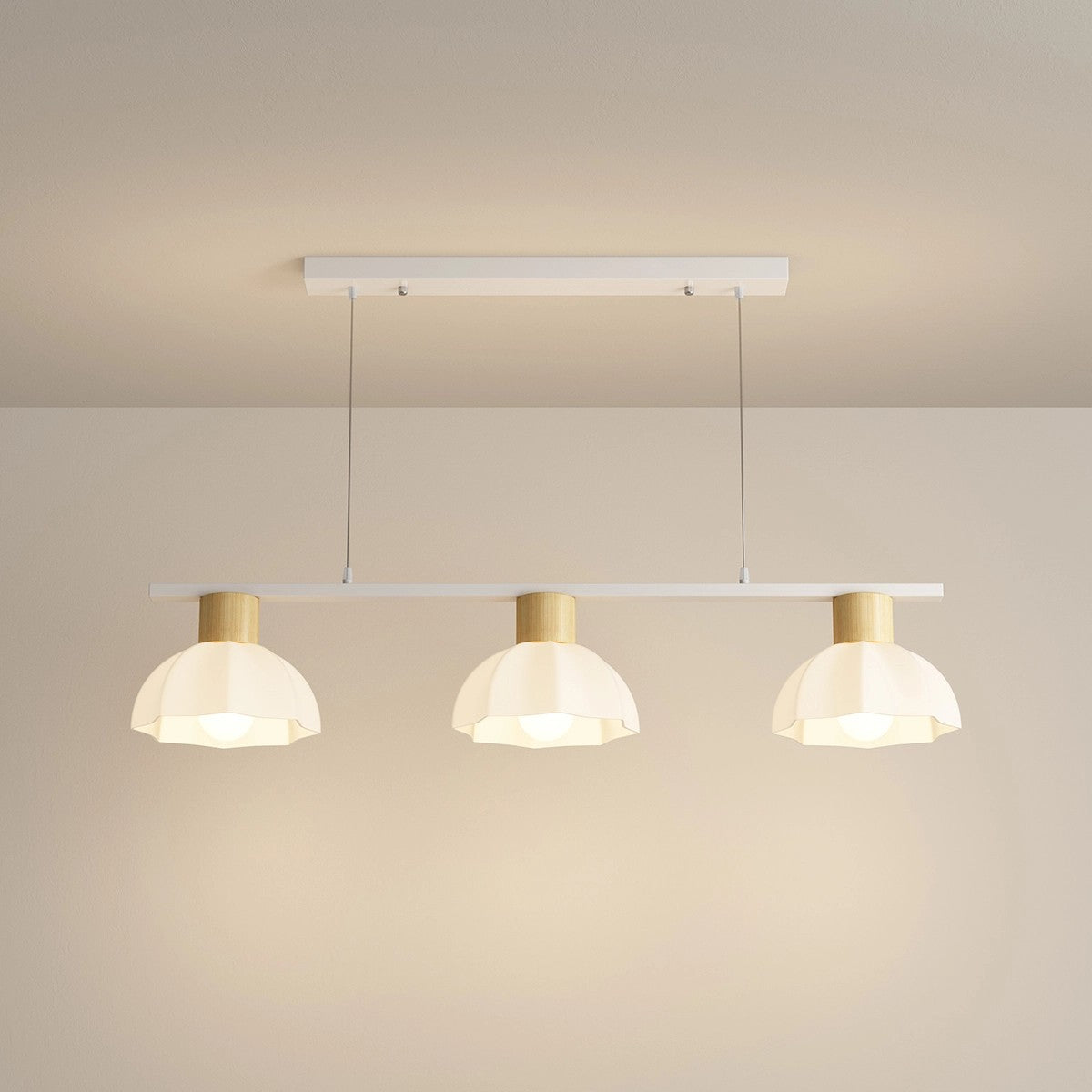 Antizer Creative Retro 3-Head Flower Chandelier White