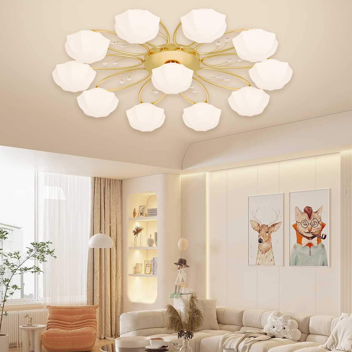 Antizer Light Luxury French Bud Ceiling Lamp