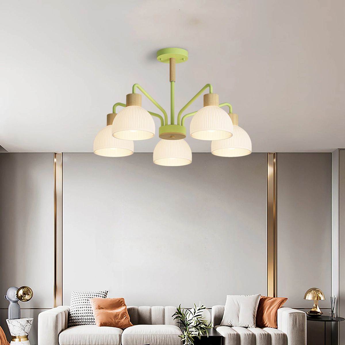 Antizer American Country Retro Living Room Chandelier