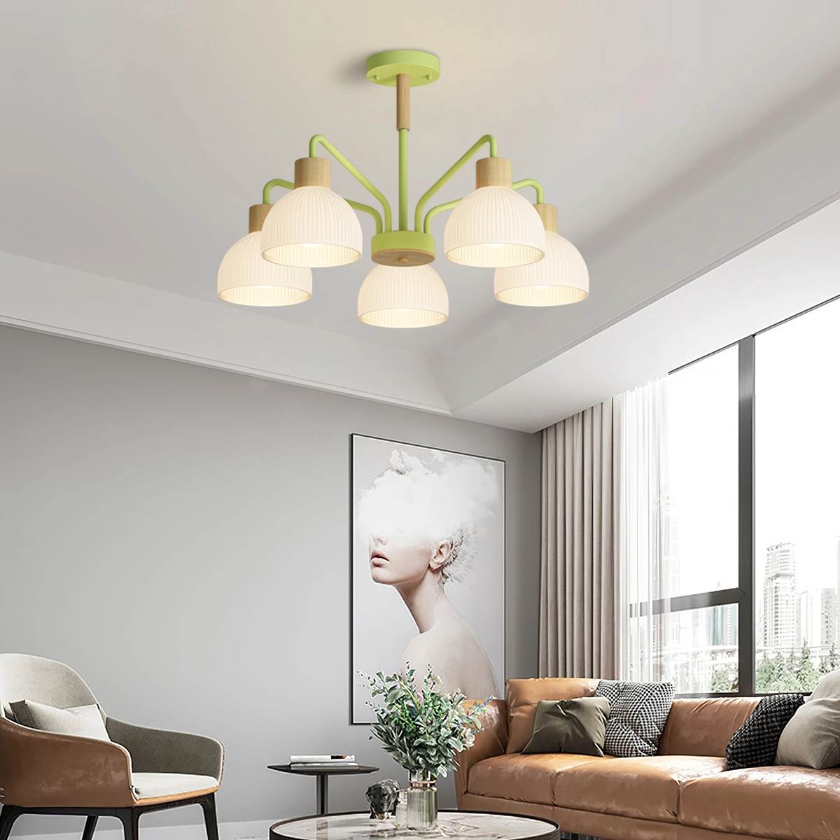 Antizer American Country Retro Living Room Chandelier